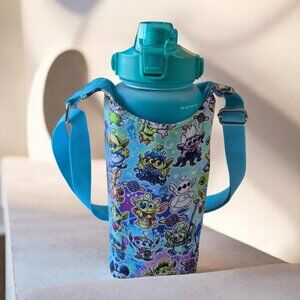 H2O to Go Water Bottle Sling - Handcrafted Bottle Carrier with Zipper Pocket